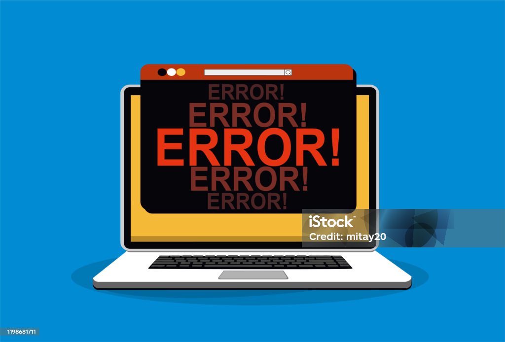 Window Operating System Error Warning Vector Illustration Stock ...