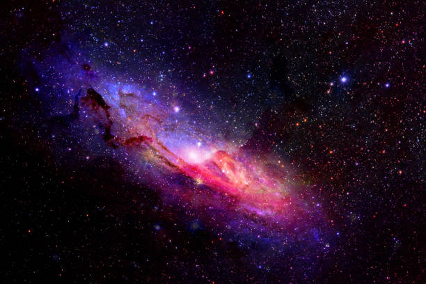 stelle e sfondo notturno del cielo spaziale galattica - galassia foto e immagini stock