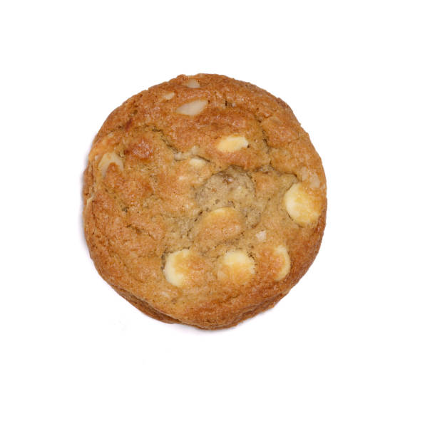 istock Chocolate chip cookie with white chocolate, isolated on white background 1198687743