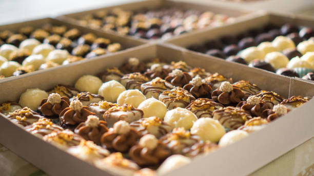 istock Assortment of chocolate covered cookies 1198694270