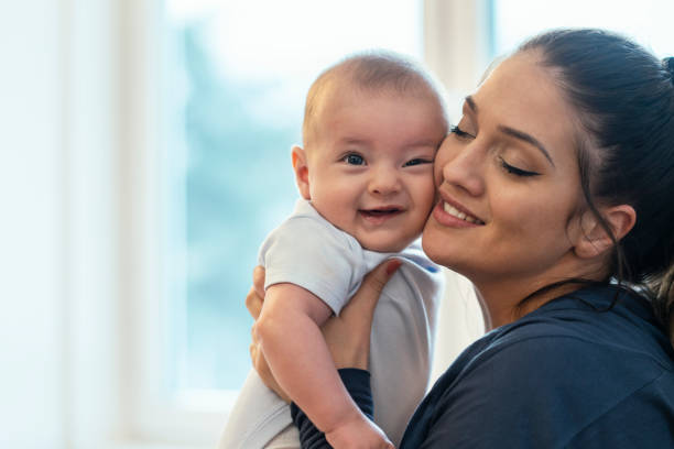 istock Mom and baby at home 1198694582