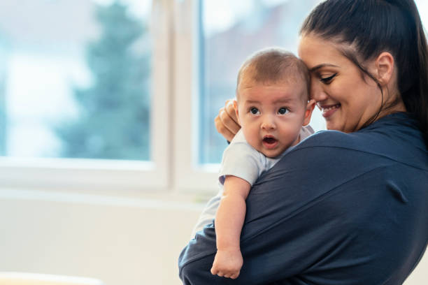istock Mom and baby at home 1198695278