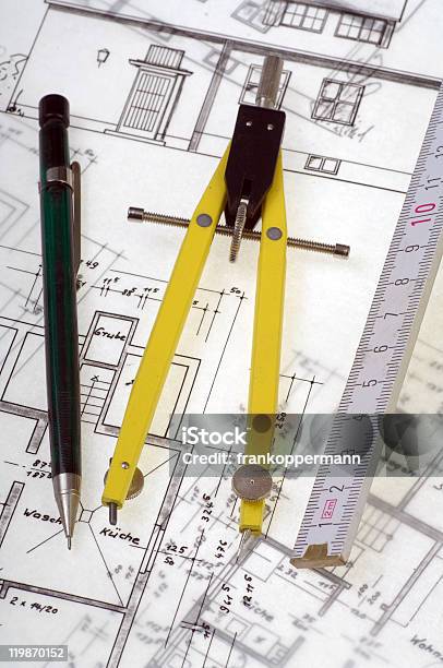 Architektonische Zeichnung Stockfoto und mehr Bilder von Architekturberuf - Architekturberuf, Bauen, Bauwerk