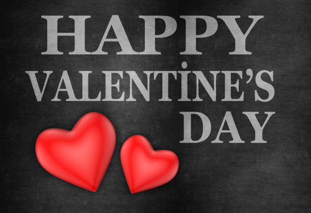 istock Happy Valentine's Day Writing with Chalk on Blackboard 1198704716