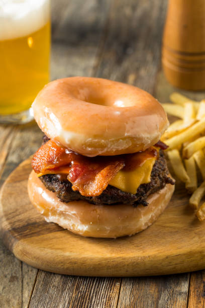 istock Homemade Donut Cheeseburger with Fries 1198705144