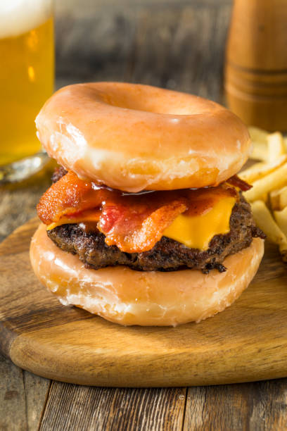 istock Homemade Donut Cheeseburger with Fries 1198706179