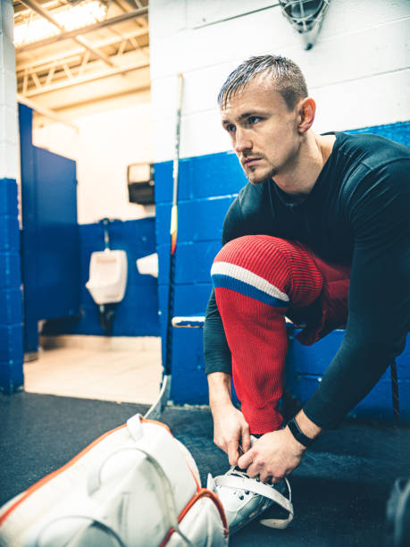 istock Pro Hockey goalie after the training 1198707075