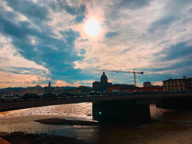 A landscape in florence with the Arno