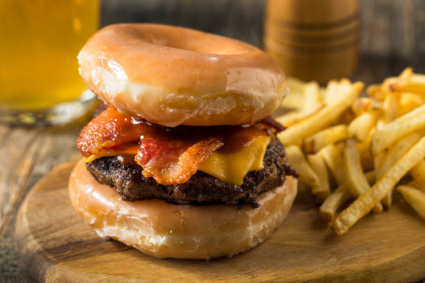 istock Homemade Donut Cheeseburger with Fries 1198709263