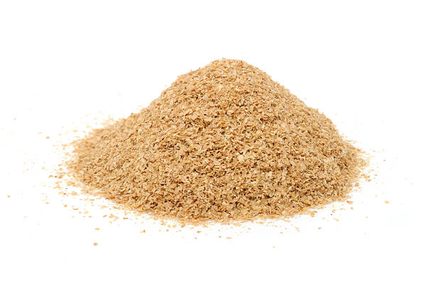 Pile of Wheat Bran stock photo