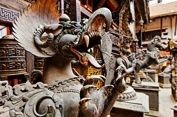 istock Fearful monster statue, Kathmandu, Nepal 119871251