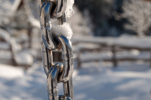 long gray steel chain