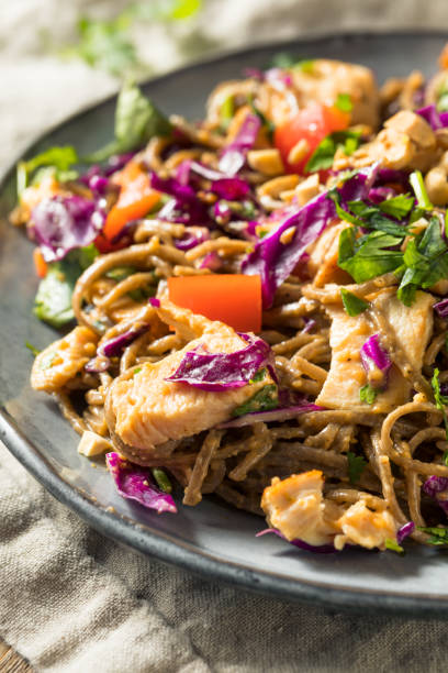 istock Homemade Spicy Chicken Soba Noodle Salad 1198713423