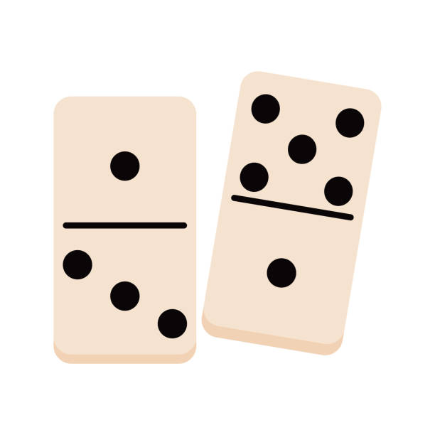 ilustrações de stock, clip art, desenhos animados e ícones de isolated domino icon - dominó