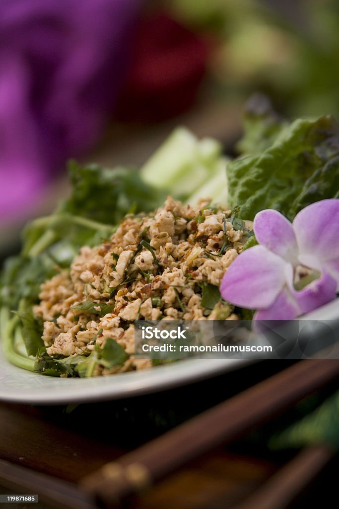 Spicy Thai Larb  Chef Stock Photo