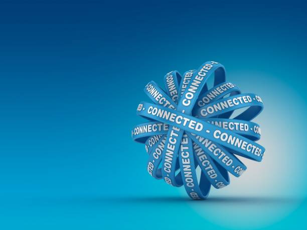istock Circular Ribbons with CONNECTED Word - 3D Rendering 1198718590