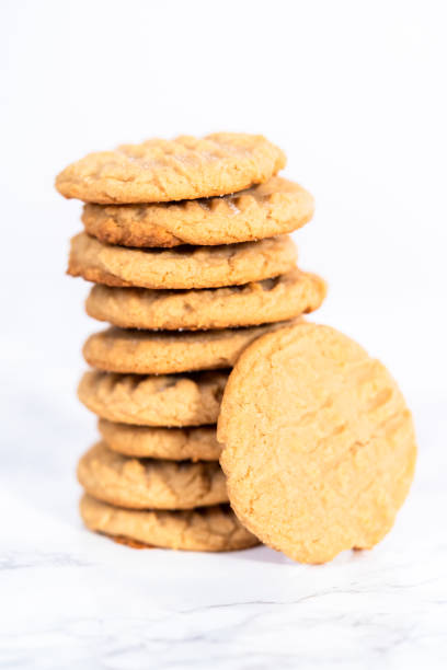 istock Stack of home made freshly baked peanut butter cookies. 1198718620