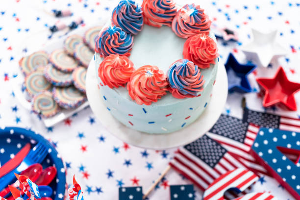 istock Cake, cookies, and fruit and vegetable snack tray 1198719733