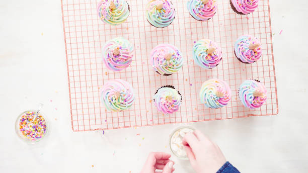 istock Frosting unicorn chocolate cupcakes 1198720000