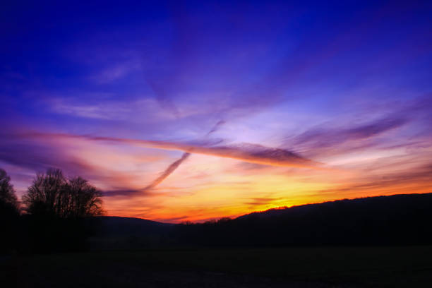 istock Beautiful multicolored sunrise. 1198722758