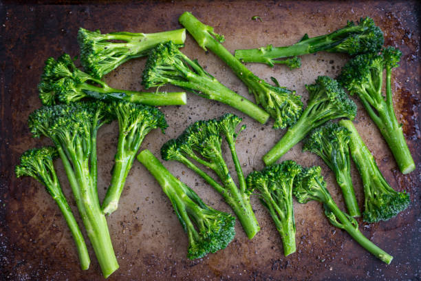 istock Raw Broccolini Tossed with Olive Oil on a Sheet Pan 1198723079