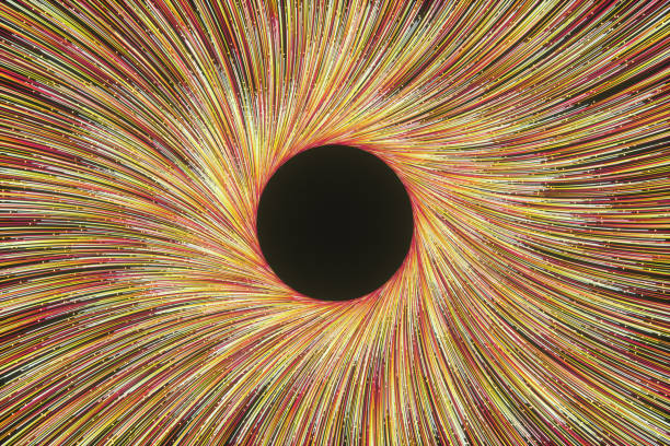 istock Glowing lines with round resource, power and line art, 3d rendering. 1198729146