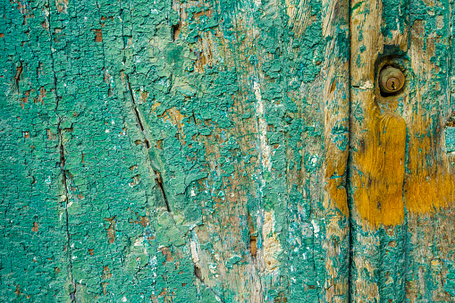 Rustic door found in the town of Vernazza in the Cinque Terre area of Italy