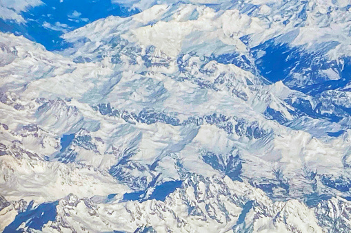 A view of the Alps from our flight to Monaco