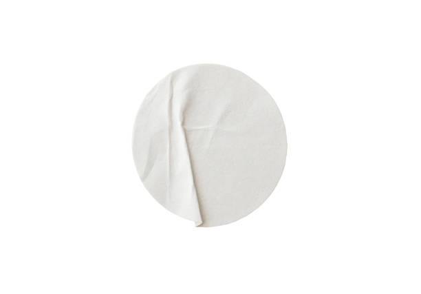 istock Blank white round paper sticker label isolated on white background with clipping path 1198733502