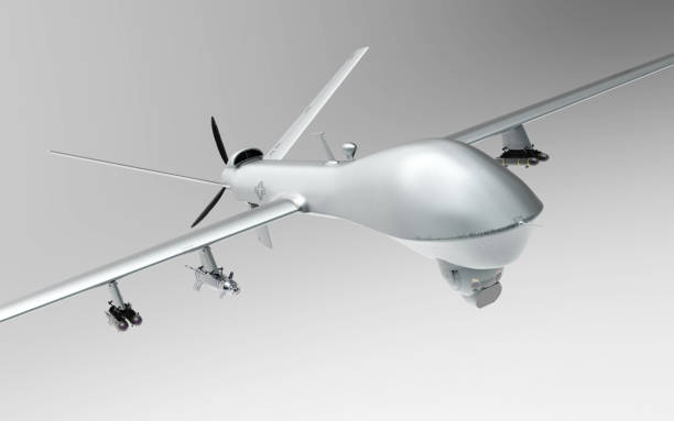 istock military drone armored with missiles with clipping path 1198735565