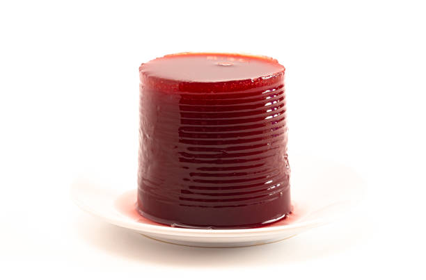 istock Smooth Jelly Cranberry Sauce From a Can 1198737014
