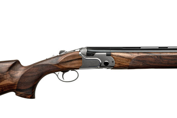istock Classic double-barrell smooth-bore hunting rifle isolated on white background. Weapons for sport and hunting. 1198737699