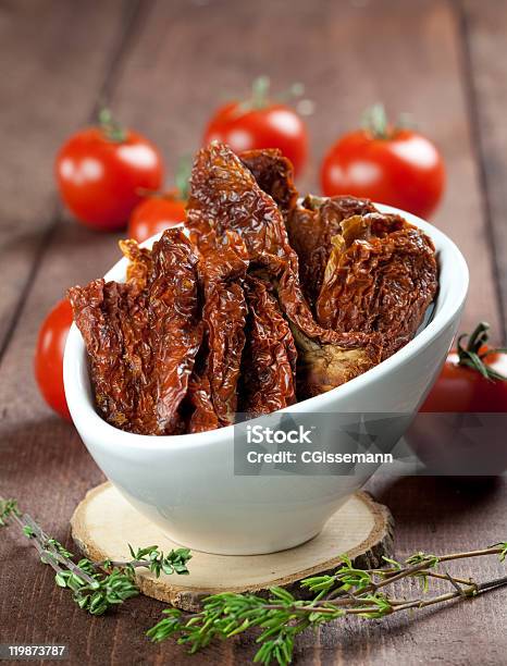 Dried Tomatoes Stock Photo - Download Image Now - Antipasto, Appetizer, Bowl