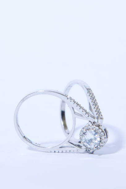 istock woman silver ring with Cubic Zirconia 1198739714
