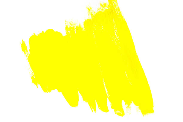 istock Yellow watercolor on white background 1198740353