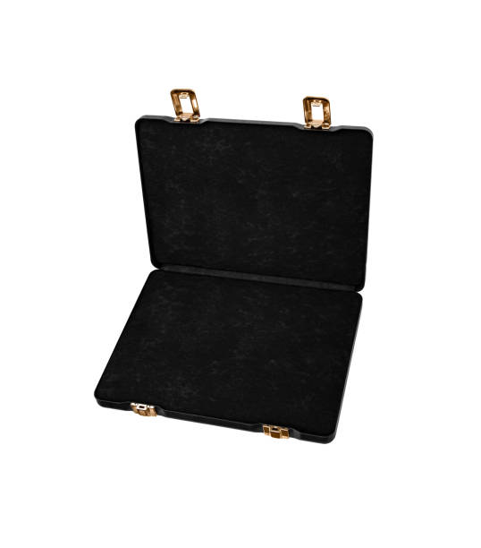 istock An open wooden box with gilded locks. Luxury packaging for anything. 1198740531