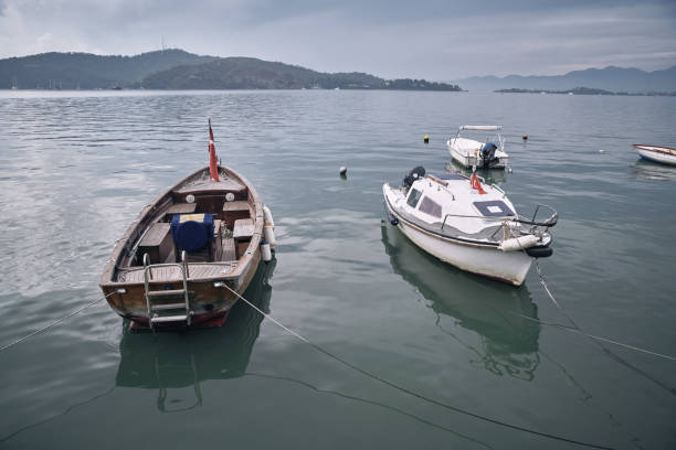 istock Small boats in the bay 1198741570