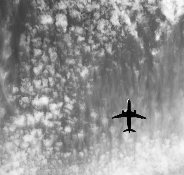 istock Commercial aircraft is flying above 1198742218
