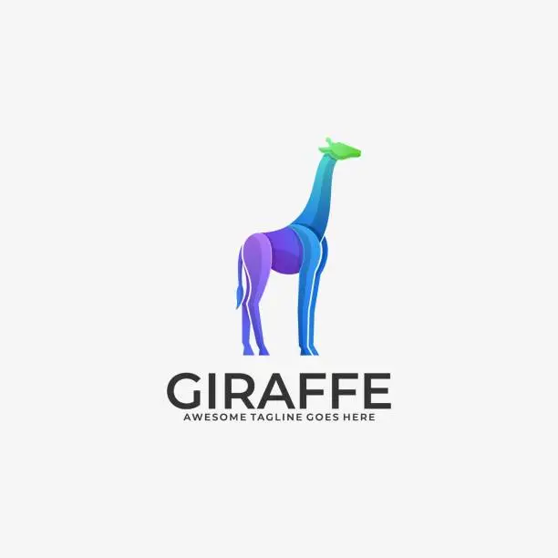 Vector illustration of Giraffe Illustration Vector Template