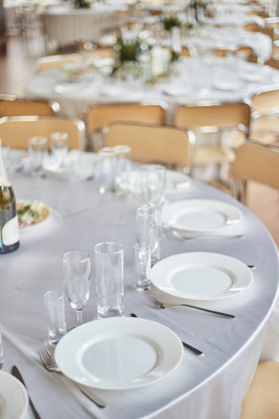 istock Table set for an event party or wedding reception. 1198743133