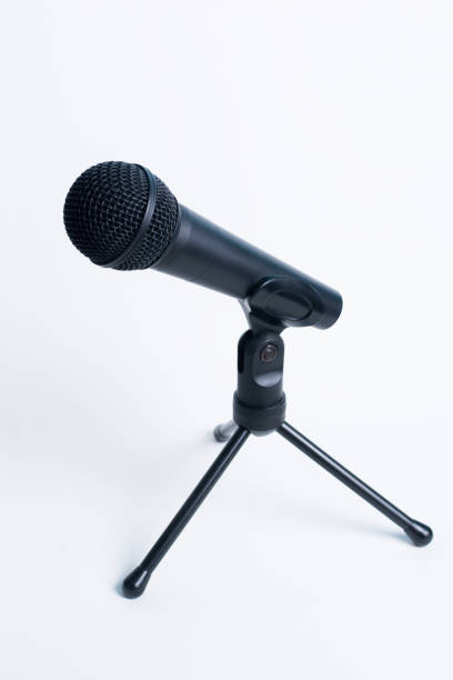 istock Microphone mic speak black metal 1198744076