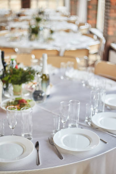 istock Table set for an event party or wedding reception. 1198744878