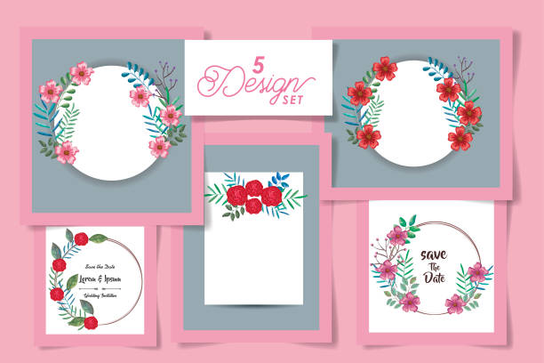 istock five designs of cards with flowers and leafs naturals 1198745021