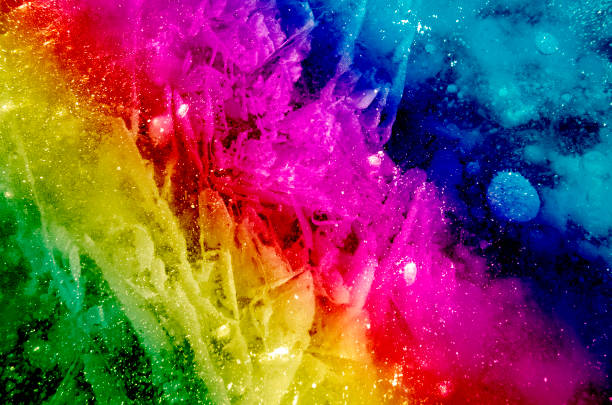 istock Pattern in the ice ground with pastel colors 1198747272