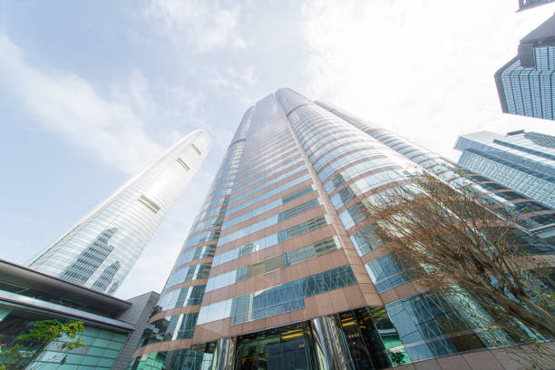 istock Modern office building close up in sunlight 1198766757