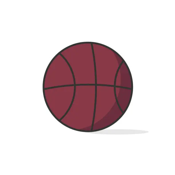 Vector illustration of vector illustration sports ball basketball flat icon design