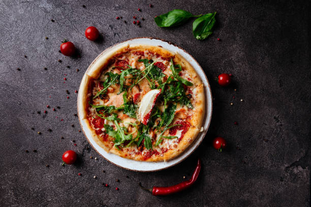 Mixture pizza Italian food