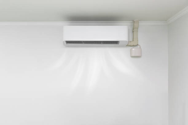 istock Air conditioner blowing cold air in the room. 1198776475