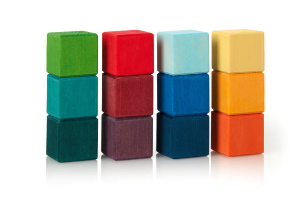 istock Multi-colored wooden blocks towers 1198780398