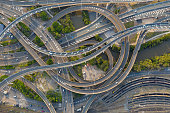 Highway Junction Intersection and Railroad Tracks, Brisbane, Australia